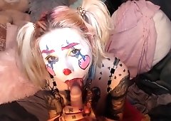 Clown girl blowjob