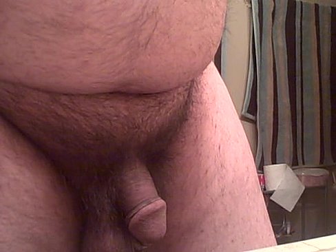 Fat man with small dick cums