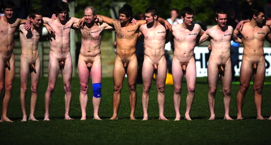 Sexy rugby perform nude haka