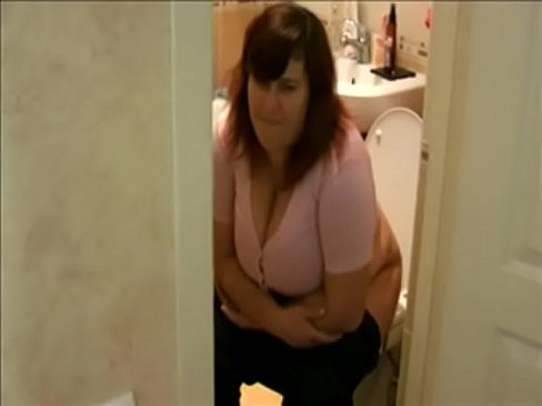 Girl farting toilet