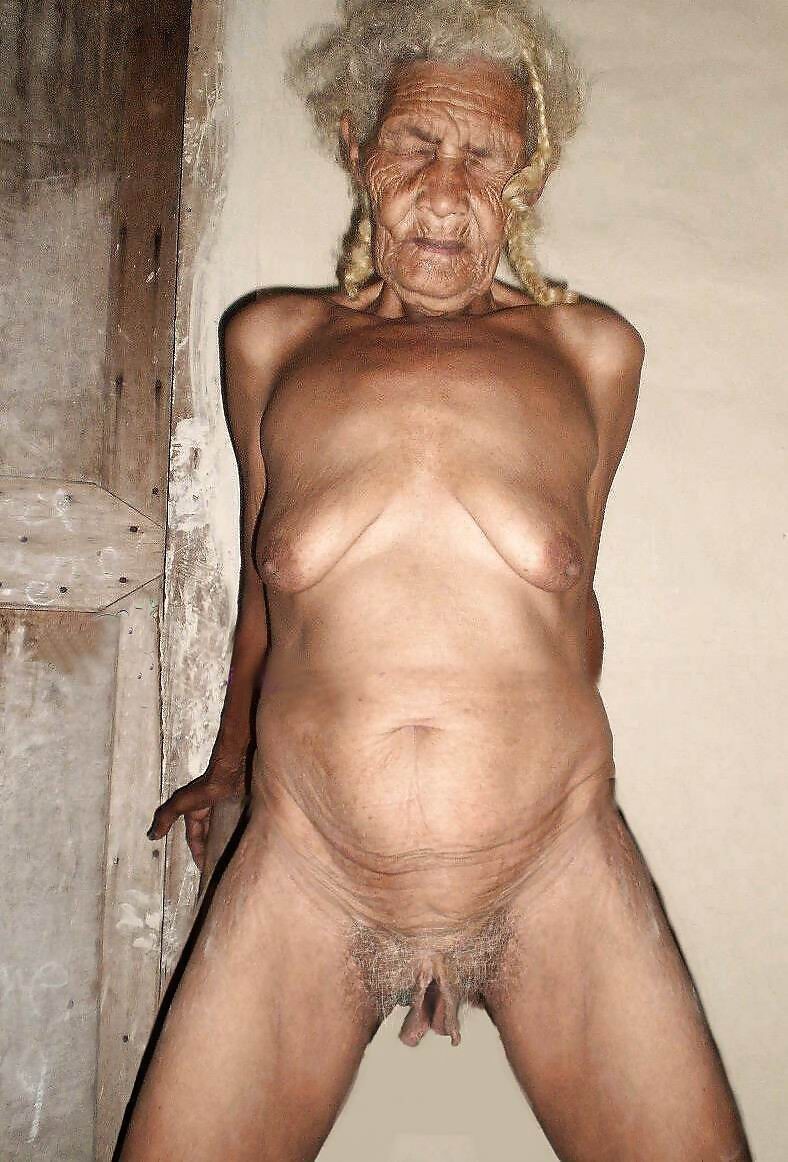 Very Old Granny Posing Nude