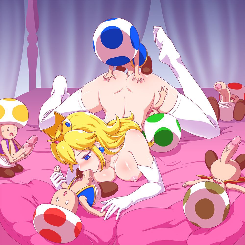 Naked princess peach butt pooping