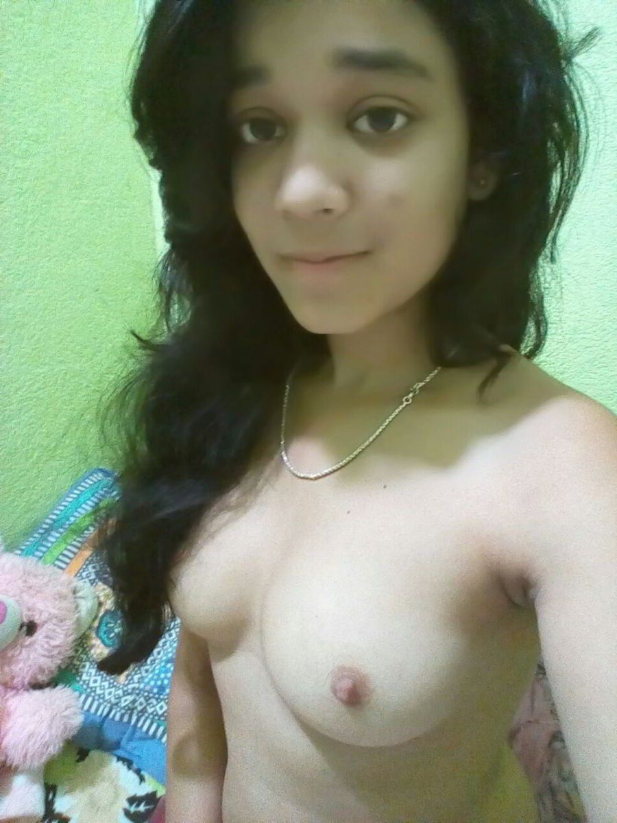 Girl showing her breast