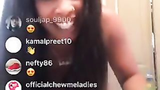 Ebony thot tittys instagram live