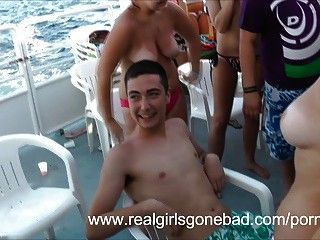 Hot girl slut in boat