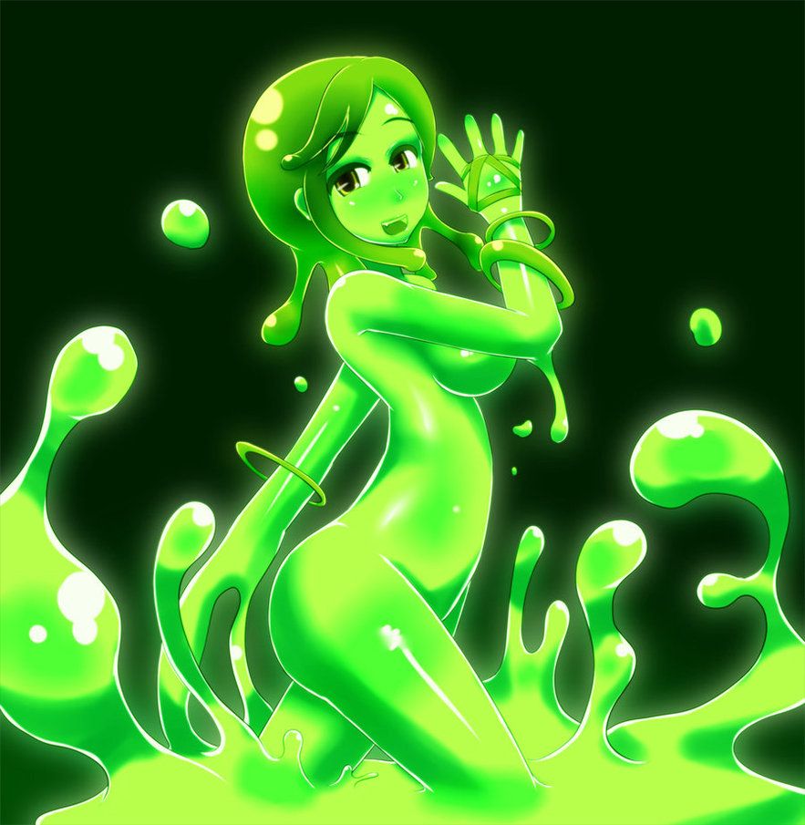 Sexy naked slime girl