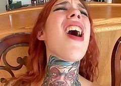 best of Lick tattooed and naked interracial cock