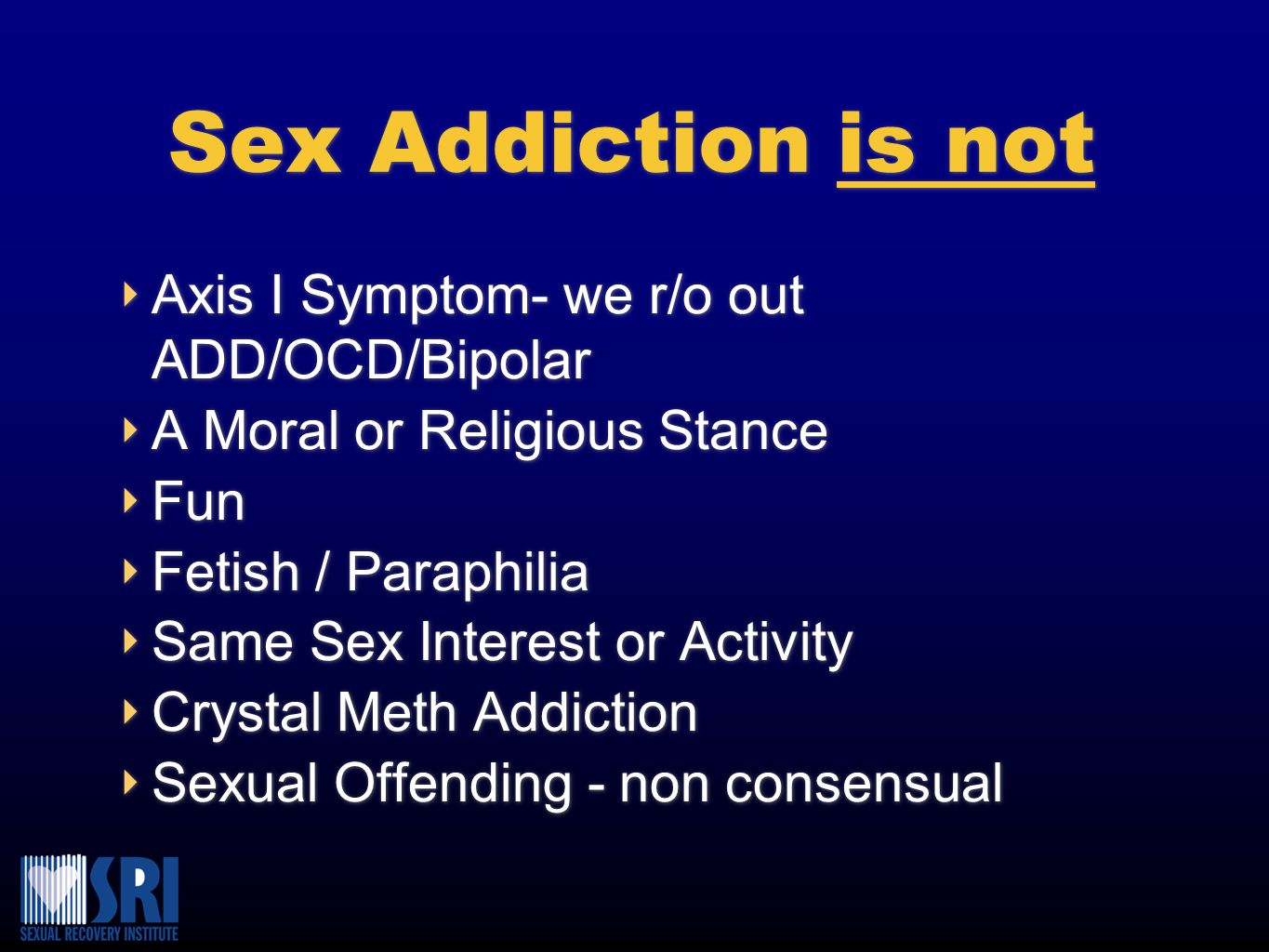 Sexual addiction sex