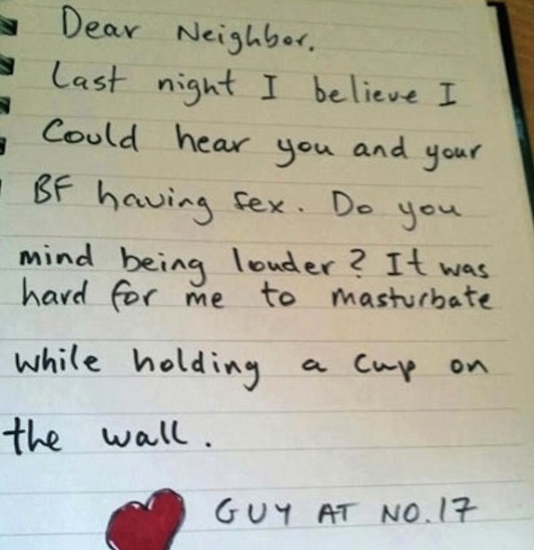 Noisy neighbors sex
