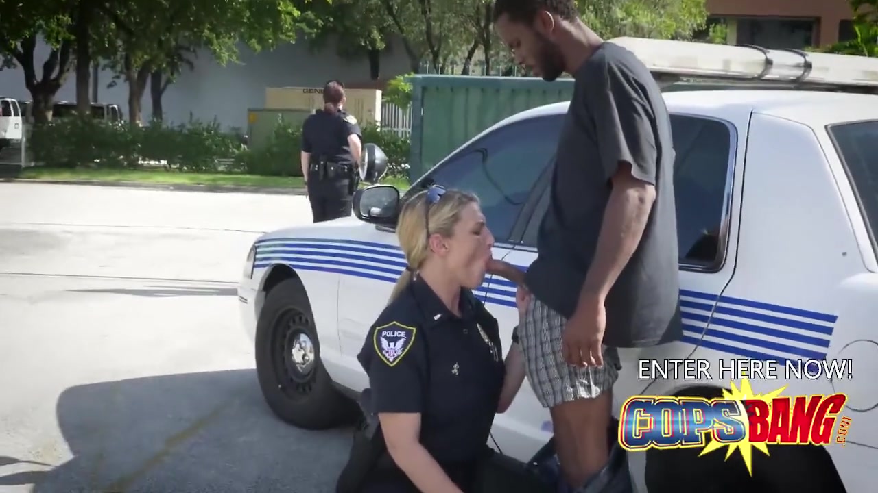 Female cop interracial